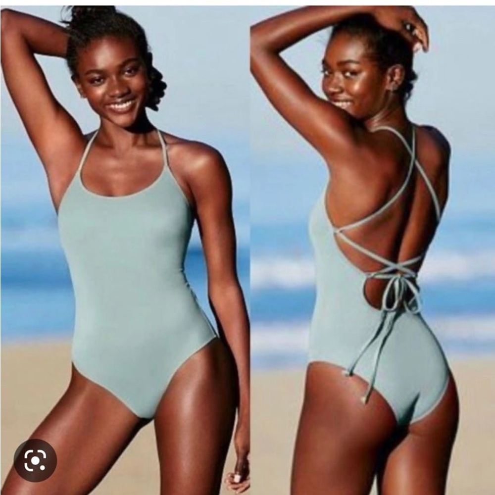 Victoria’s Secret pink light green swimsuit